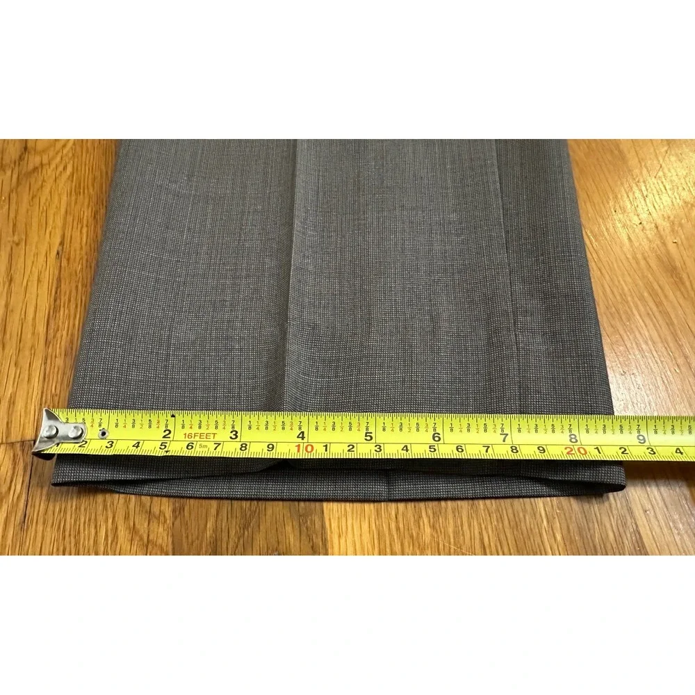Zanella Nordstrom Todd Grey Wool Dress Pants Mens 33 Flat Front Made in Italy